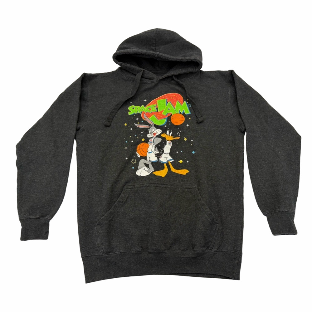 Space Jam Graphic Hoodie Men Medium Basketball Casual Comfy Sportswear